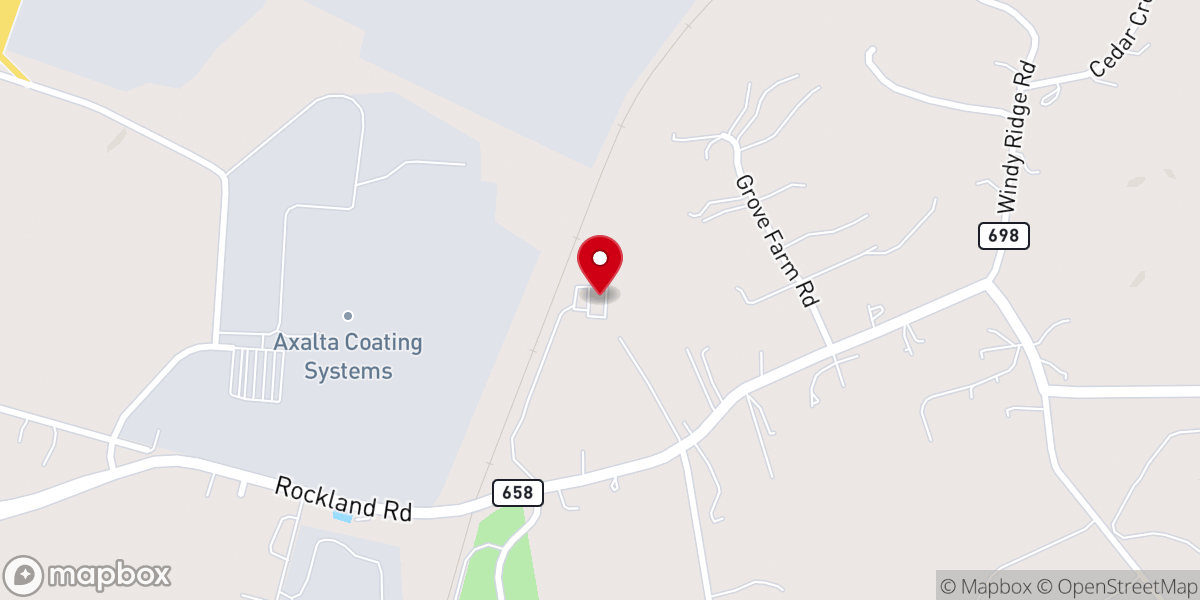 Map showing location of Virginia Hills Church