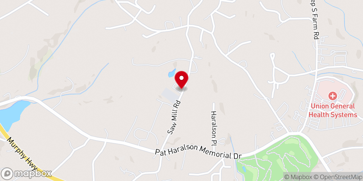 Map showing location of Day of Grace Baptist Church