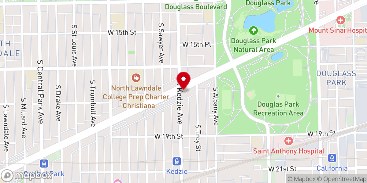 Map showing location of Greater Christian Fellowship Missionary Baptist Church