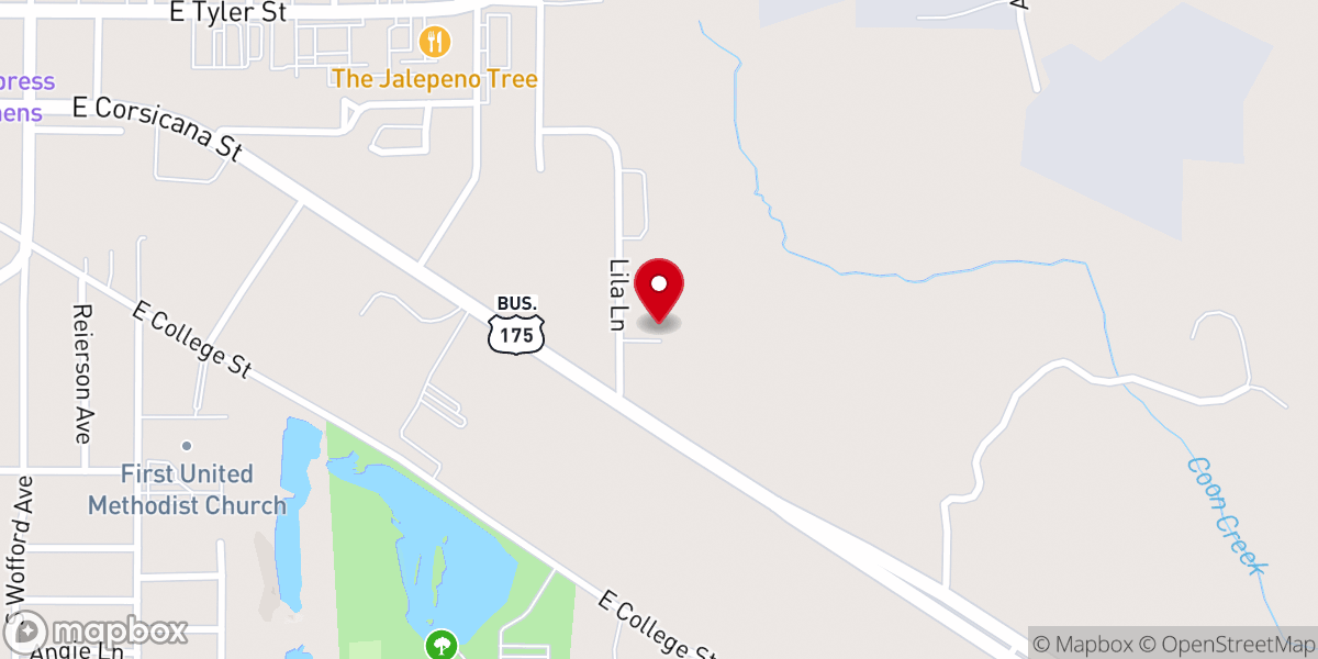 Map showing location of St John Lutheran Church