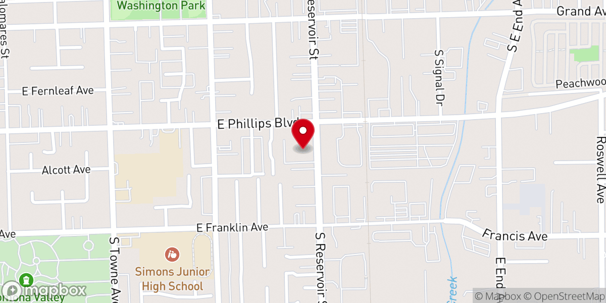 Map showing location of New Hope Missionary Baptist