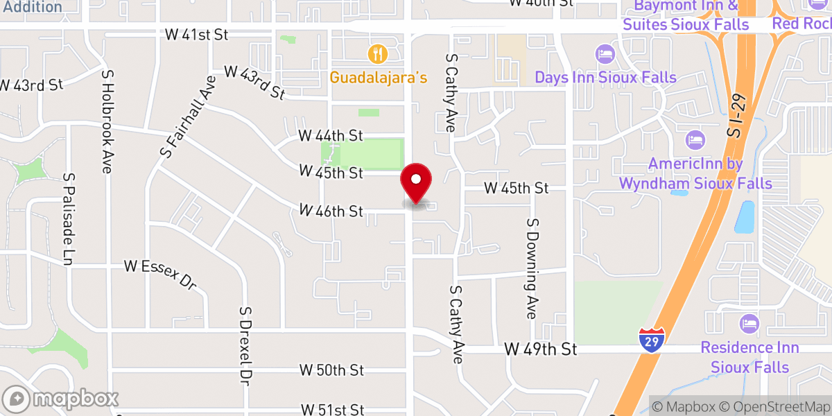 Map showing location of Family Worship Center