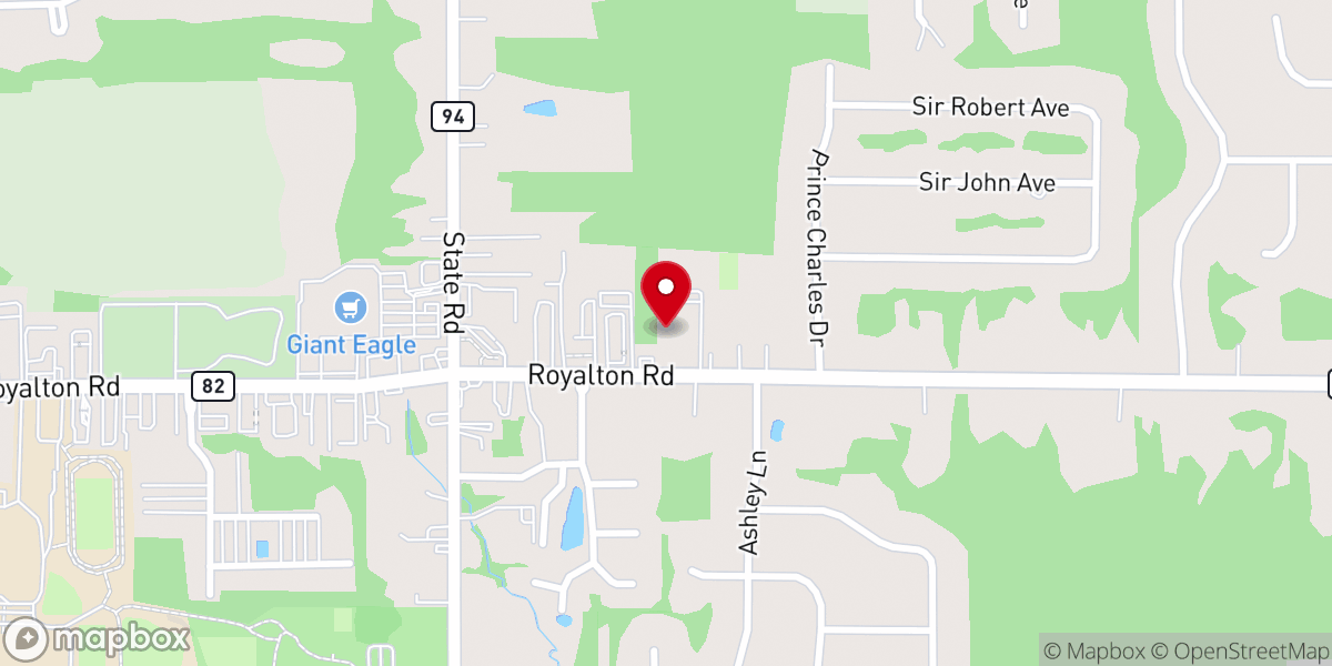 Map showing location of North Royalton Christian Church
