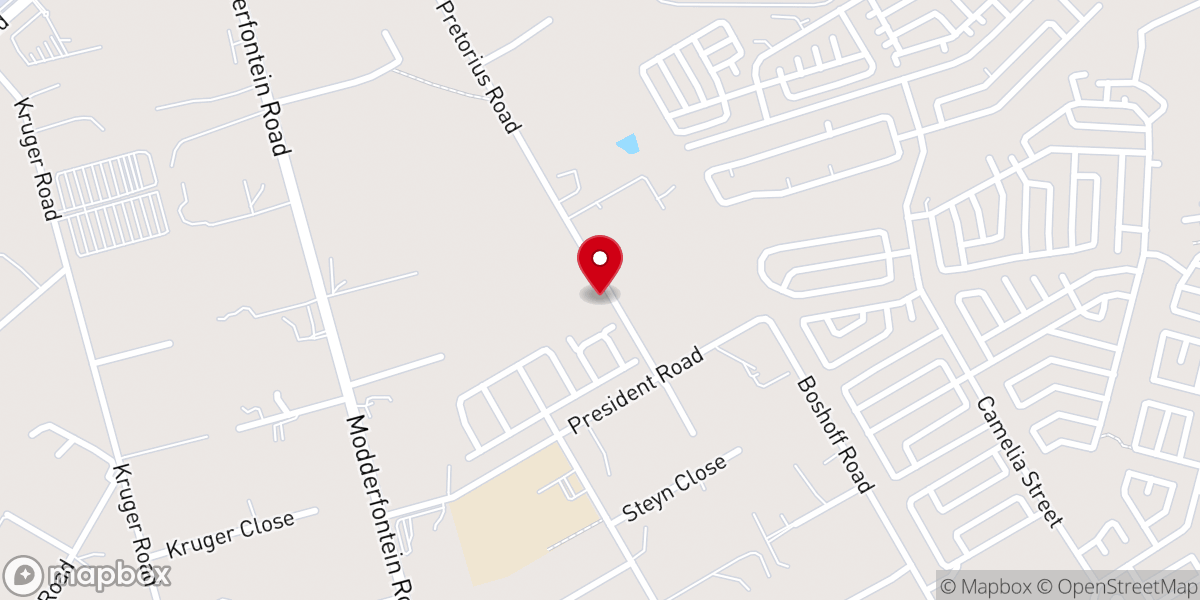 Map showing location of ELCSA Midrand Parish