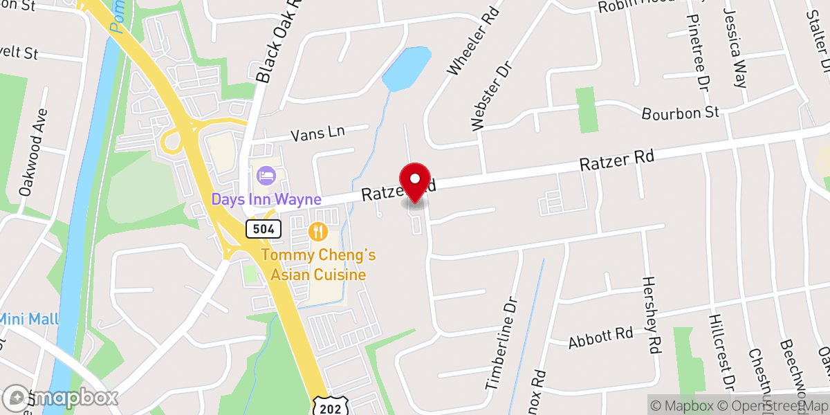 Map showing location of Wayne Seventh-day Adventist Church