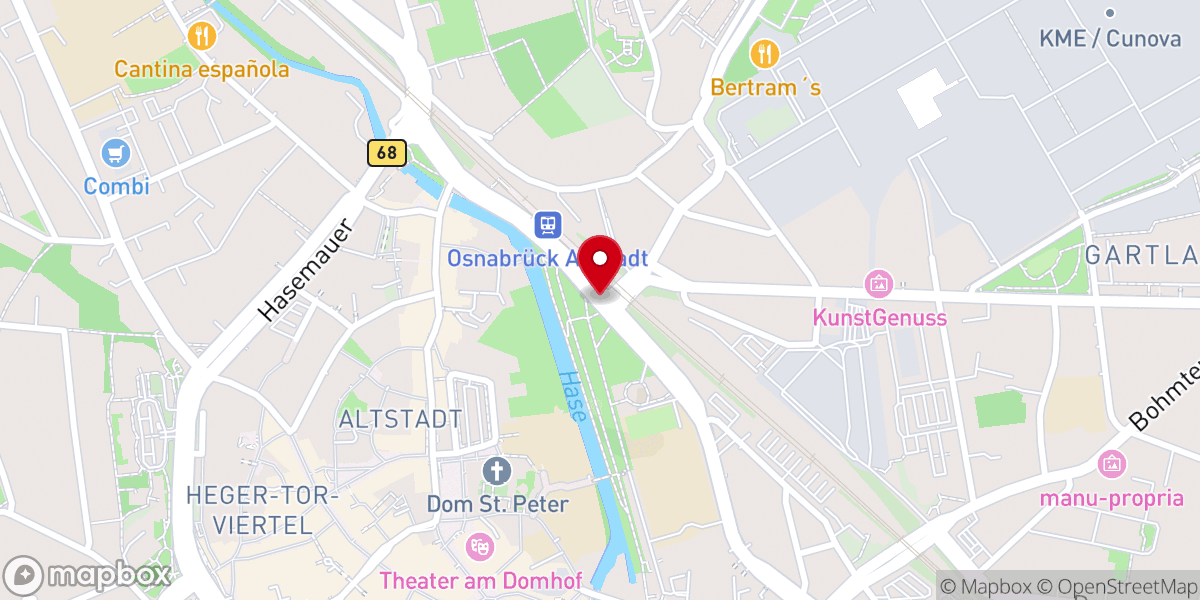 Map showing location of Kreisfreie Stadt Osnabrück