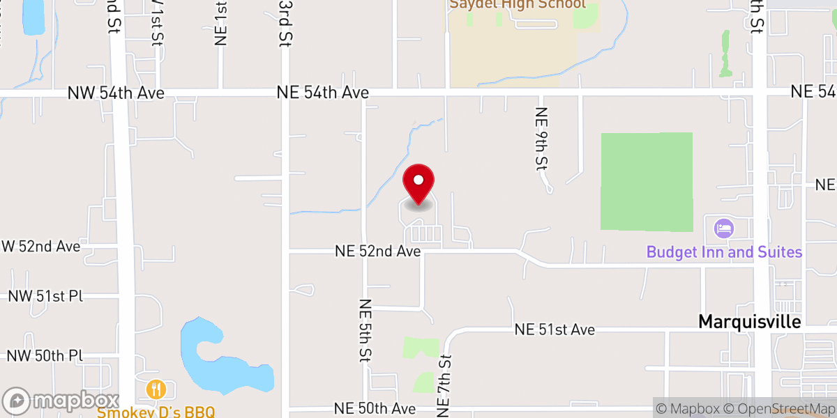 Map showing location of All Saints Catholic Church