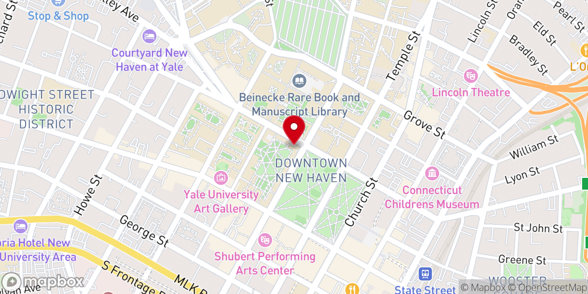 Map showing location of Battell Chapel