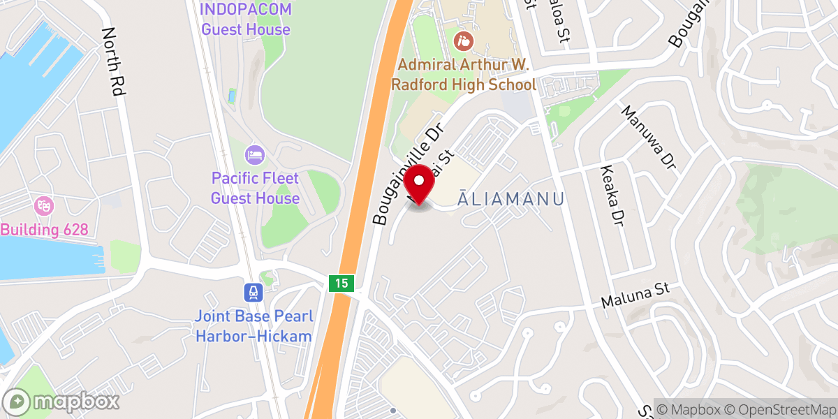 Map showing location of Victory Outreach of Honolulu Hawaii