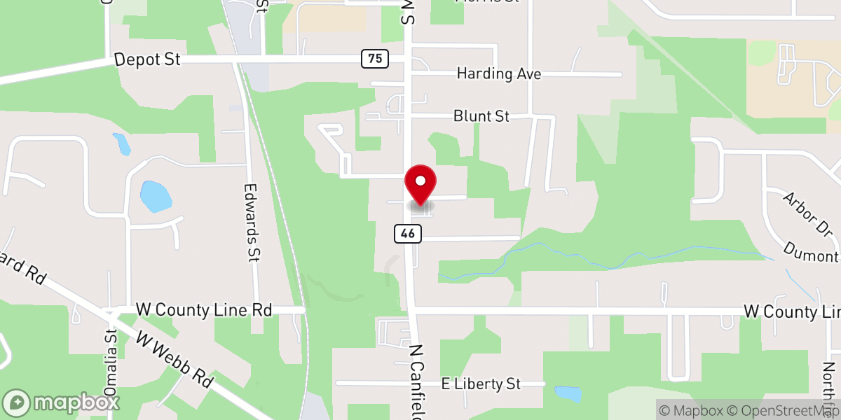 Map showing location of Church of Christ