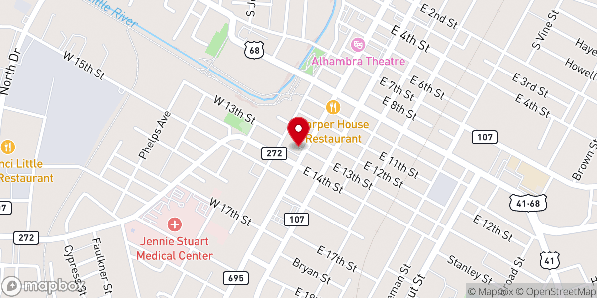 Map showing location of First United Methodist Church