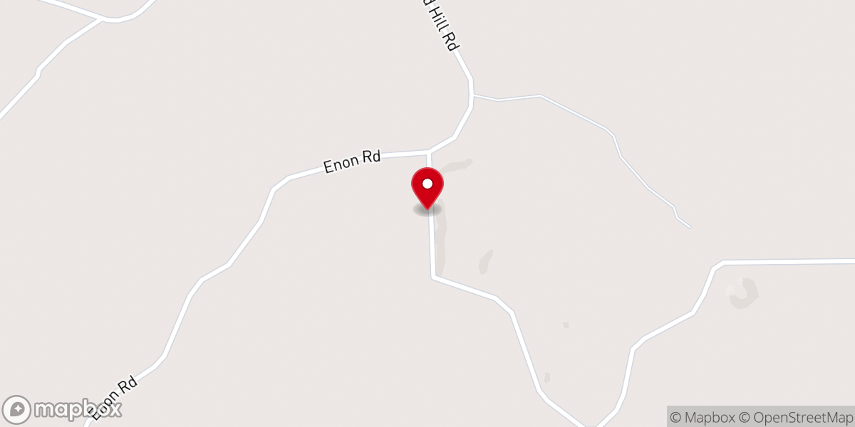 Map showing location of Enon Church