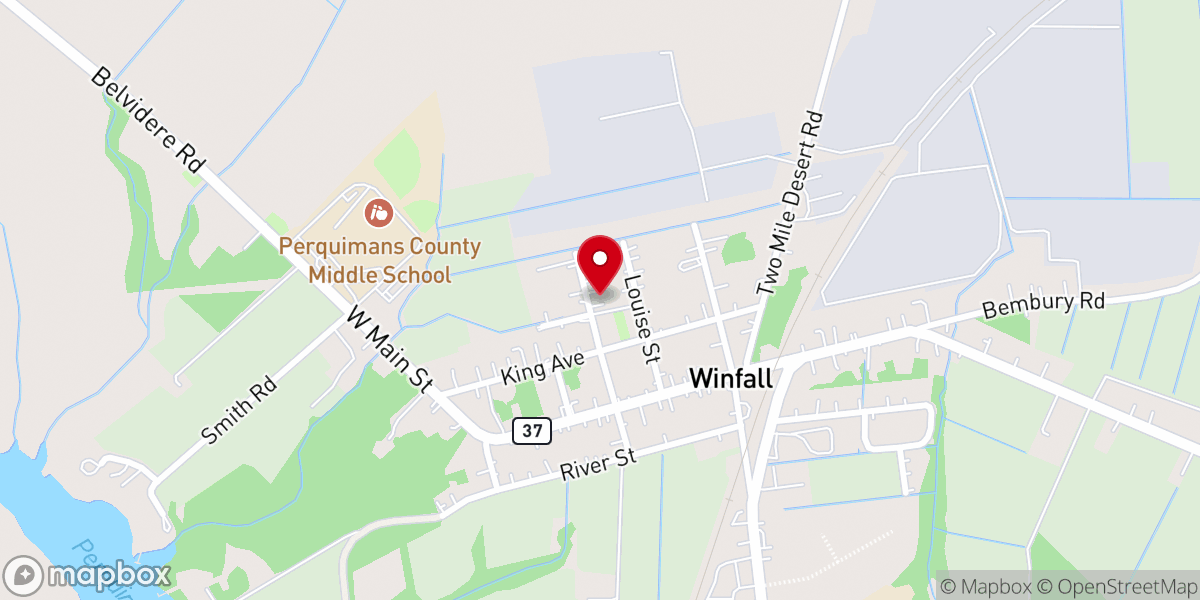 Map showing location of Ellis Temple Missionary Baptist Church