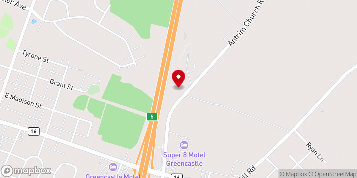 Map showing location of Franklin County Senior Center
