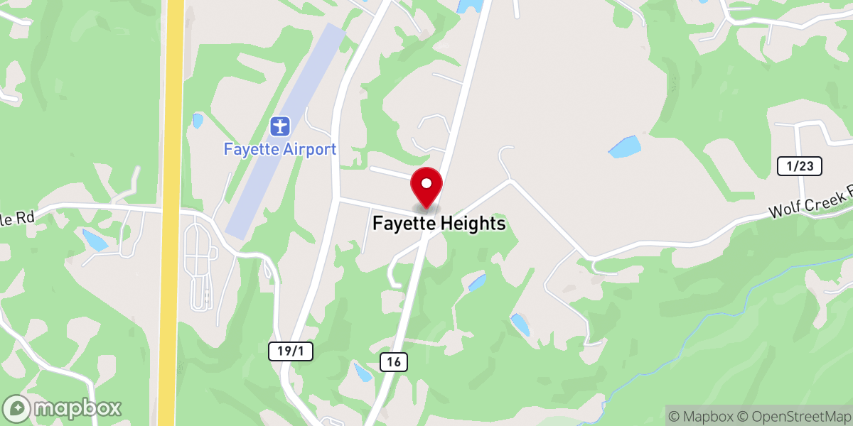 Map showing location of Fayetteville Food Pantry