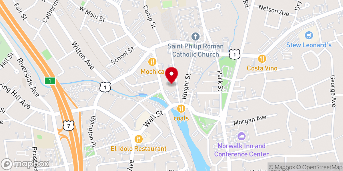 Map showing location of Iglesia Amor y Vida Church