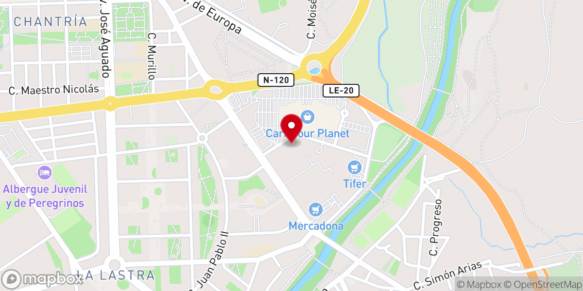 Map showing location of Iglesia Cristiana Reconcíliate con DIOS Leon