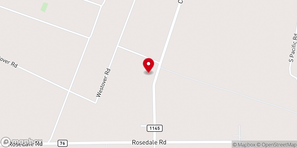 Map showing location of Brown Church