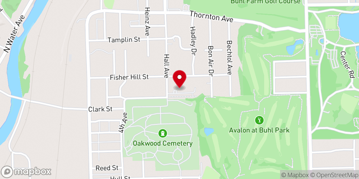 Map showing location of The Salvation Army - Sharon Worship, Service Center, and Family Store