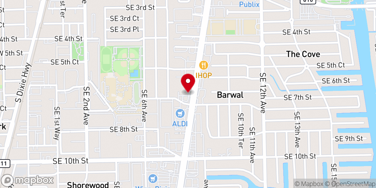 Map showing location of Disciples of Christ Church