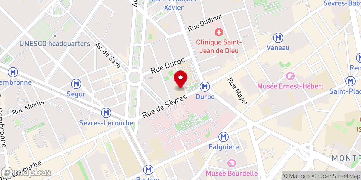 Map showing location of Filles de la Croix
