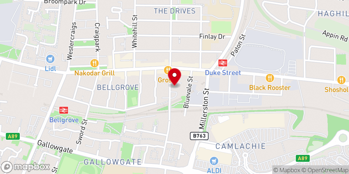 Map showing location of St Anne's RC Church