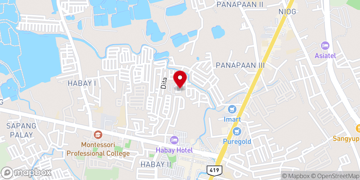 Map showing location of Imus Conservative Baptist Church