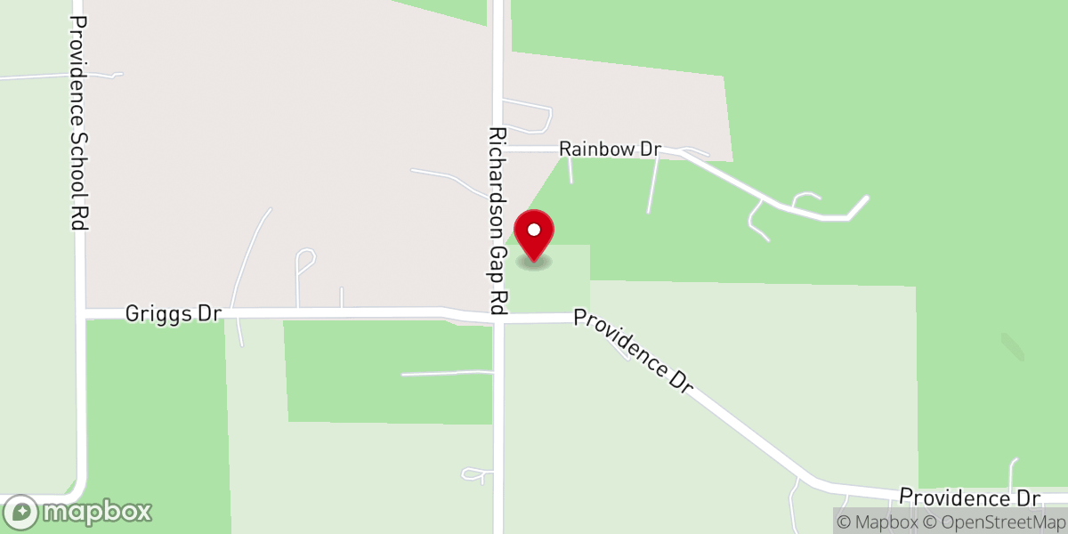 Map showing location of Providence Vineyard Christian