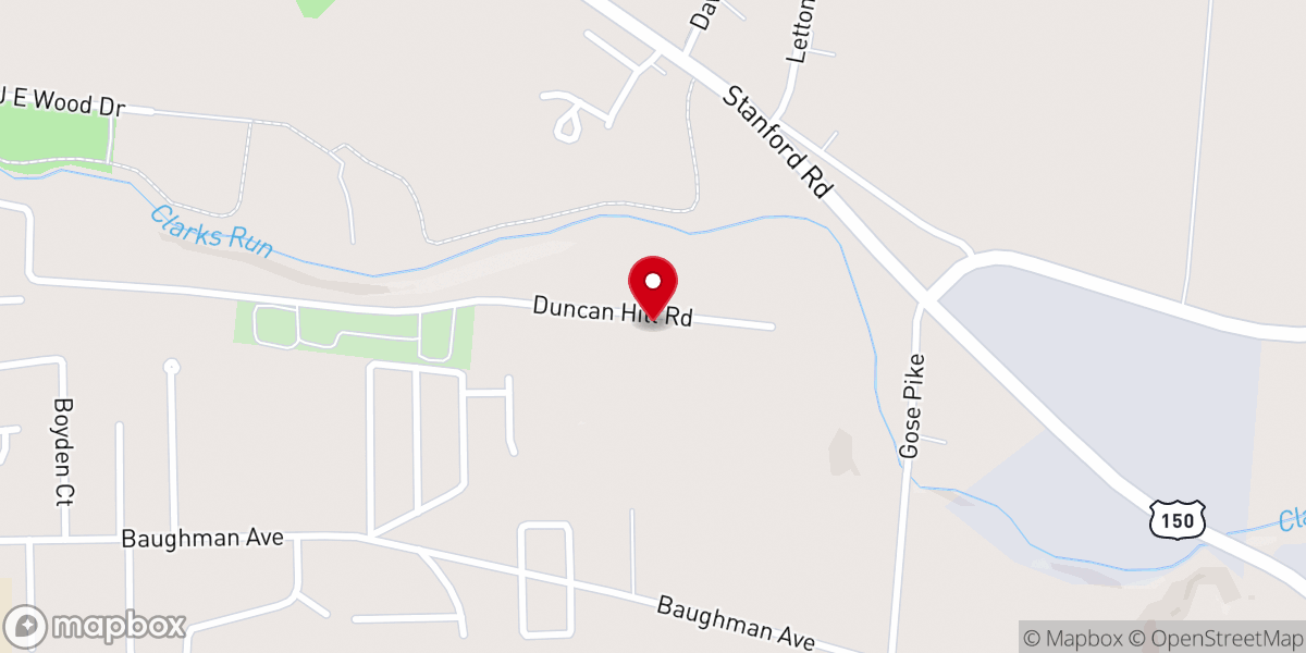 Map showing location of Hope Full Gospel Church