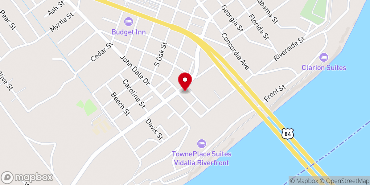 Map showing location of Young's Chapel Baptist Church