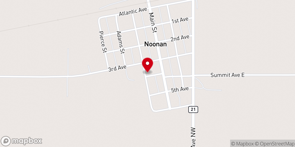 Map showing location of Bethlehem Lutheran Church