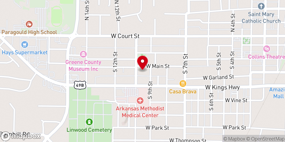 Map showing location of All Saints Episcopal Church