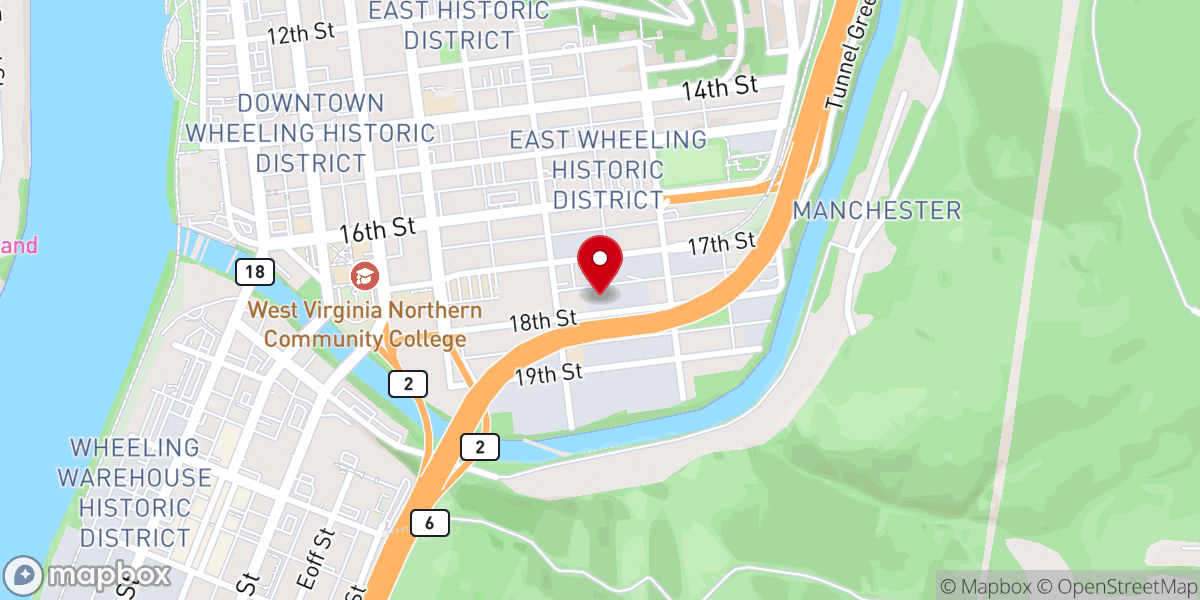 Map showing location of Catholic Charities Neighborhood Center