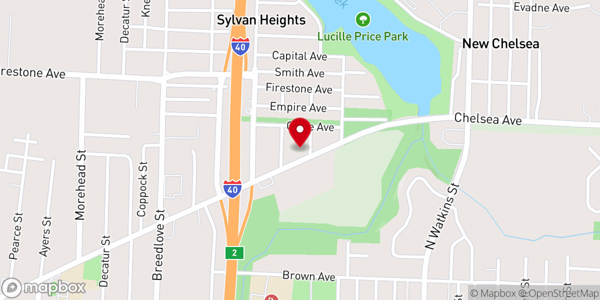 Map showing location of Overton Park Seventh Day Adventist Church