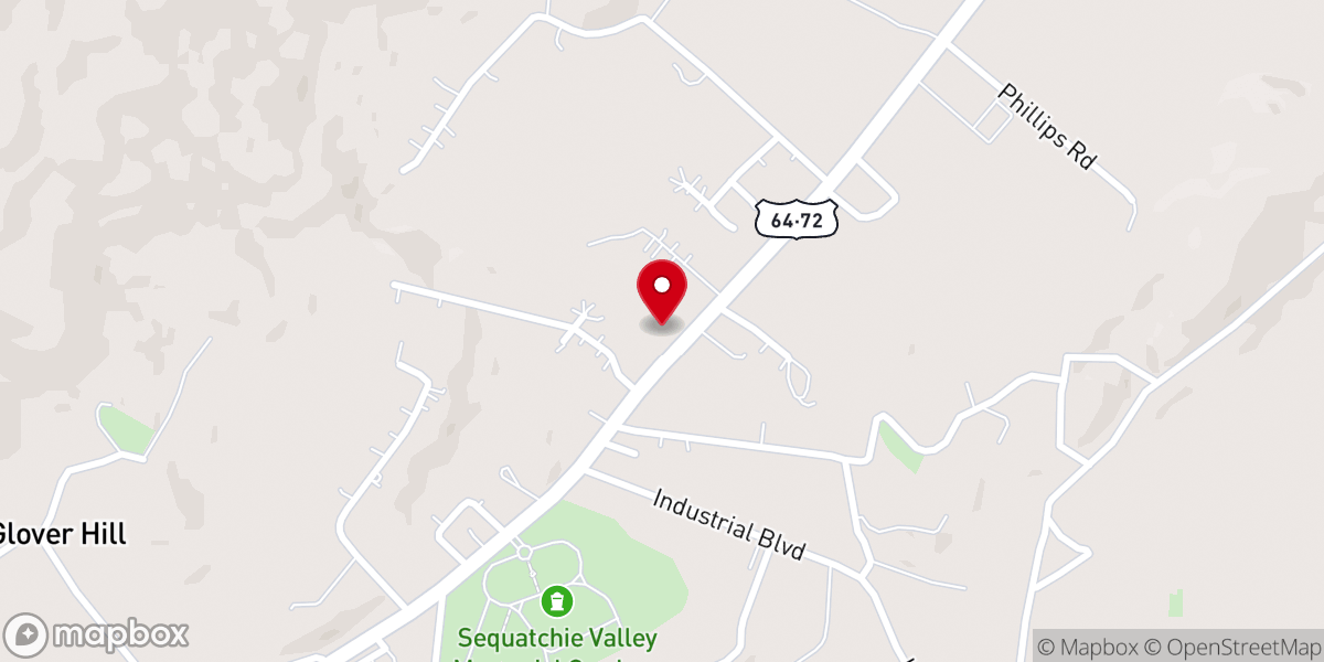 Map showing location of Grace Presbyterian Church