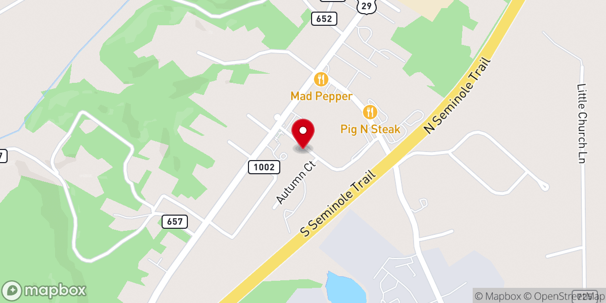 Map showing location of Piedmont Episcopal Church