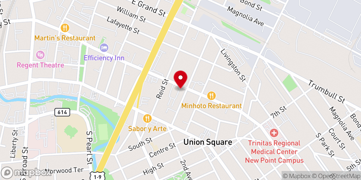 Map showing location of Saint Marks Evangelical Lutheran Church