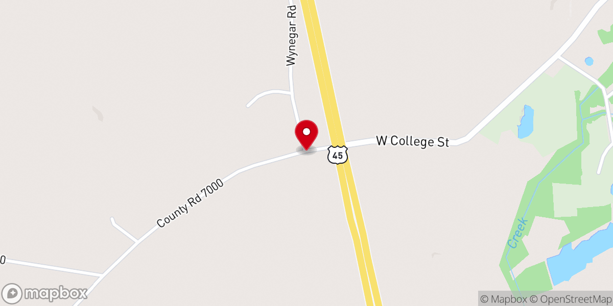 Map showing location of Cross of Booneville