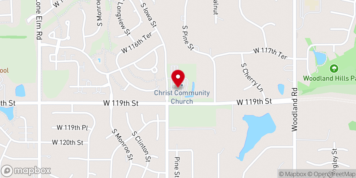 Map showing location of Community of Christ Church