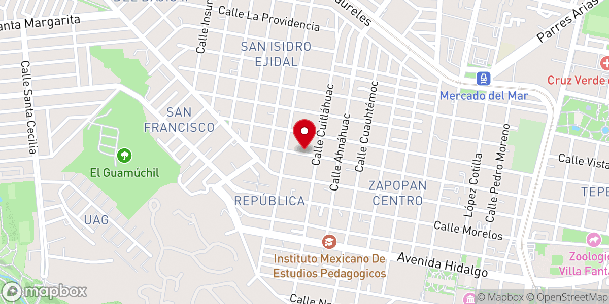 Map showing location of Primera Iglesia Bautista Jesucristo es El Señor