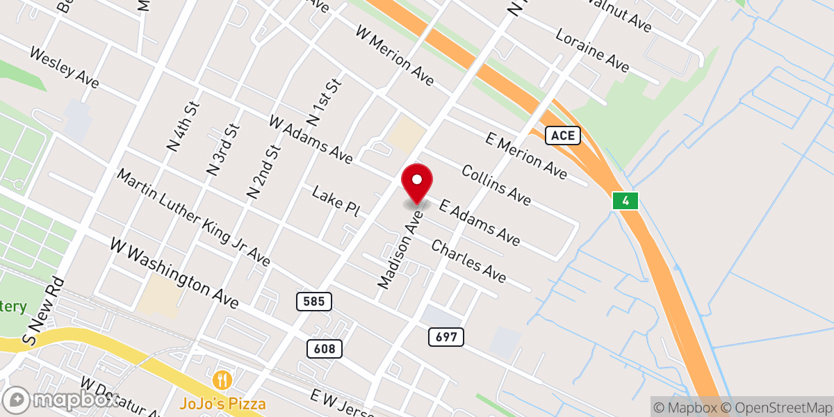 Map showing location of Sabrina King Ministries
