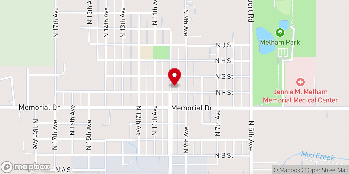 Map showing location of St John's Episcopal Church