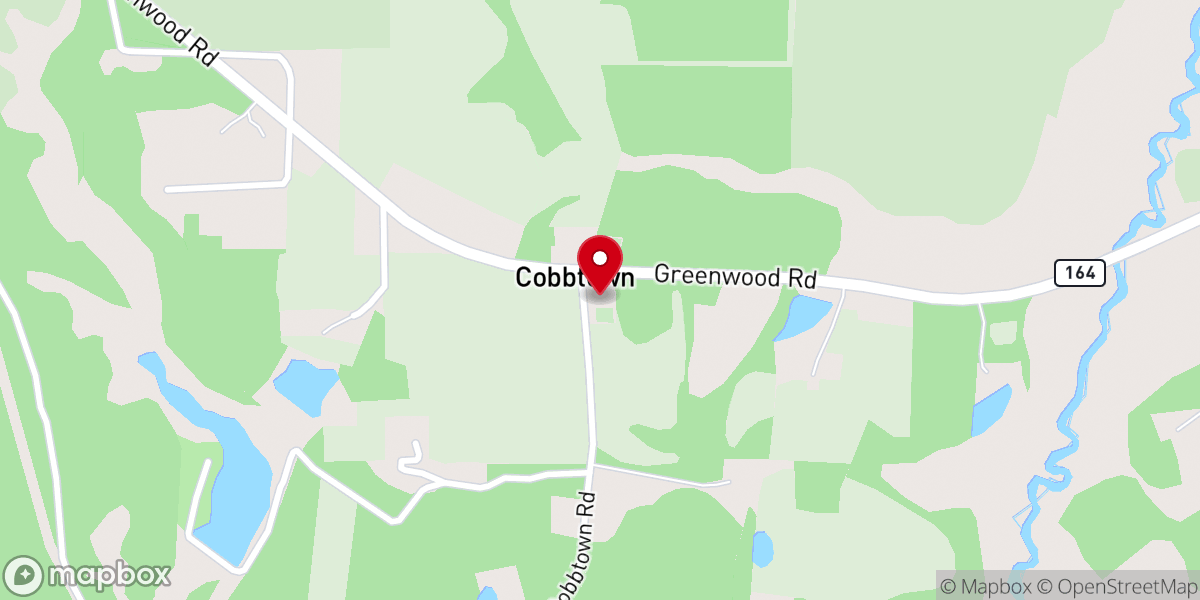Map showing location of Cobbtown Mennonite Church