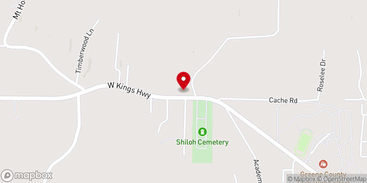 Map showing location of Shiloh United Methodist Church