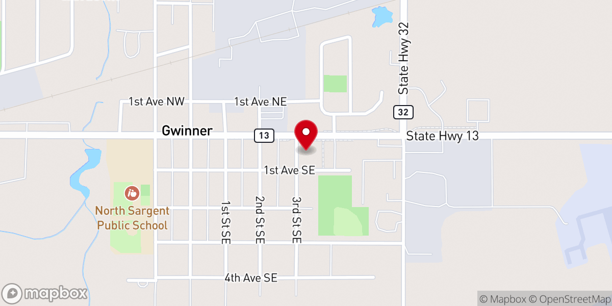 Map showing location of St. Vincent's Catholic Church