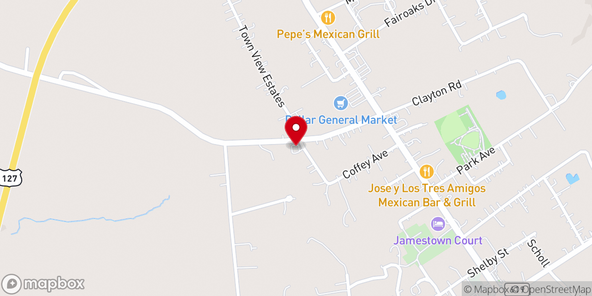 Map showing location of Cornerstone Full Gospel Church