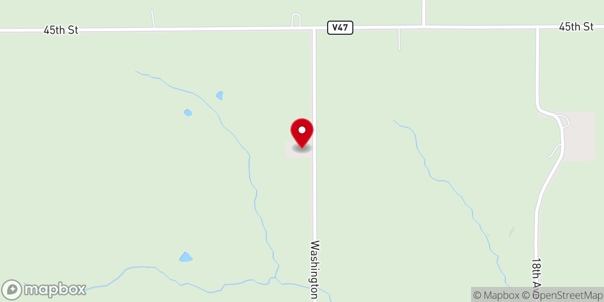 Map showing location of Des Moines River Primitive Baptist Church