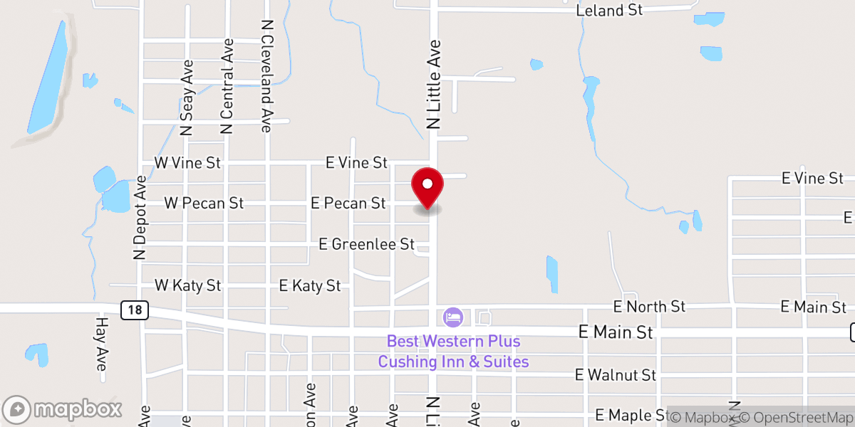 Map showing location of Circle S Meat Market