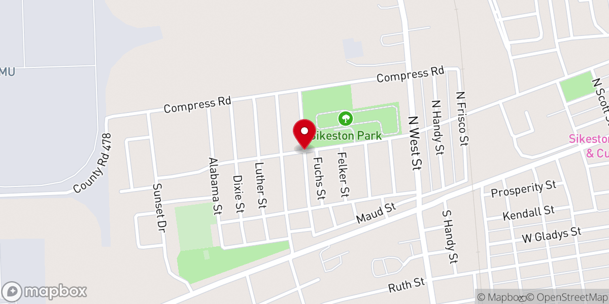 Map showing location of Grace Community Center