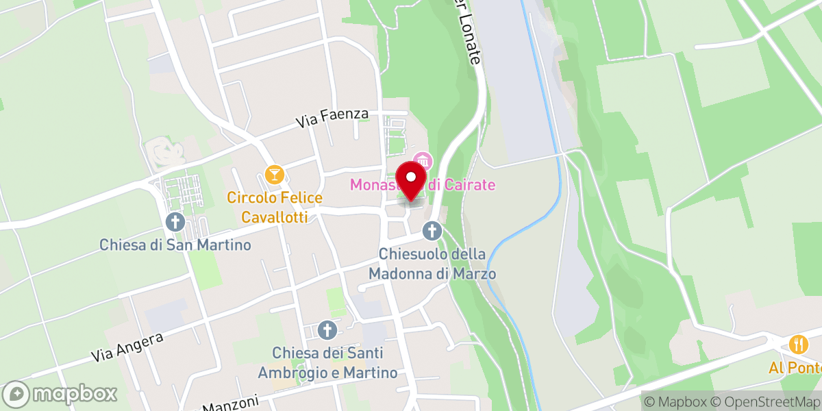 Map showing location of Monastero di Cairate